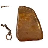 Vintage Agate Fob Pendant with Chain
