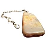 Vintage Agate Fob Pendant with Chain