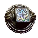 Victorian Jett Brooch with Intricate Design