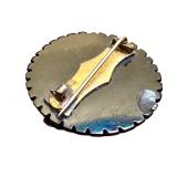 Victorian Jett Brooch with Intricate Design