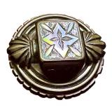Victorian Jett Brooch with Intricate Design