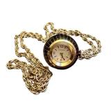 Vintage Caravelle Necklace Watch with 24-Inch Chain
