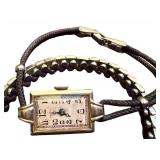 Pair of Vintage Art Deco Watches with Metal Bands