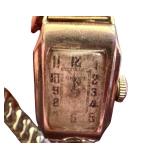 Pair of Vintage Art Deco Watches with Metal Bands