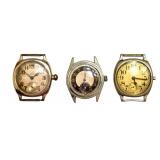 Set of 3 Vintage Watches: 2 Elgin and 1 Mimo