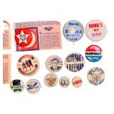 Collection of Presidential Campaign Buttons and Pins