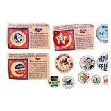 Collection of Presidential Campaign Buttons and Pins