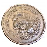 Collection of 9 Vintage Foreign Coins Including 1963 Mexican Silver Peso