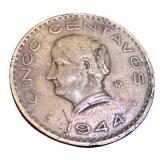 Collection of 9 Vintage Foreign Coins Including 1963 Mexican Silver Peso