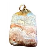 Set of 4 Assorted Vintage Gemstone and Sterling Silver Pendants