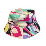 Emilio Pucci Bucket Hat with Colorful Abstract Pattern
