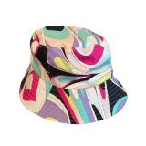 Emilio Pucci Bucket Hat with Colorful Abstract Pattern