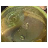 Collection of 4 Vintage Glass Bottles with Wood Tray