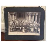 Antique 1887 Group Photograph in Cardboard Frame