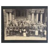 Antique 1887 Group Photograph in Cardboard Frame