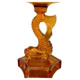 Amber Glass Mid-Century Compote by Westmoreland