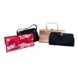 Collection of 4 Vintage Handbags including Red Patent Leather