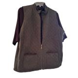 Lauren Ralph Lauren 3X Chestnut Turtleneck and Quilted Reversible Vest Set