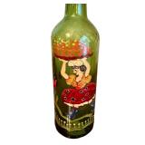 Vintage Green Glass Collection: Bottle, Vase, and Tumbler