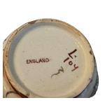 Antique Majolica Vase with Floral Design - England