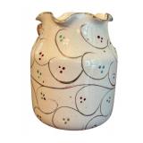 Antique Majolica Vase with Floral Design - England