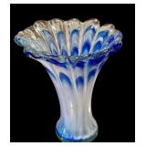 Vintage Murano Art Glass Hand Blown Swung Vase