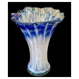 Vintage Murano Art Glass Hand Blown Swung Vase