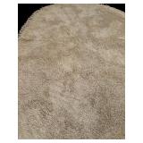 Vintage Bathroom Oval Rug