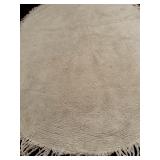 Vintage Bathroom Oval Rug