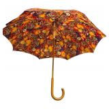 Set of 2 Vintage Artistic Umbrellas with Wooden Handles