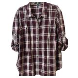 Lot of 2 Ralph Lauren Plaid Button-Up Women