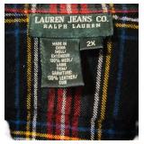 Lot of 2 Ralph Lauren Plaid Button-Up Women