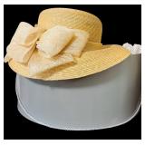 New Giovio Modes Firenze Straw Hat with Large Bow