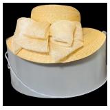 New Giovio Modes Firenze Straw Hat with Large Bow