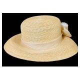 New Giovio Modes Firenze Straw Hat with Large Bow