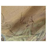 Antique Hand-Painted Folding Fan with Elegant Tiffany and Co Box