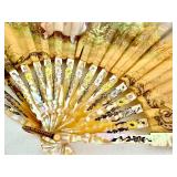 Antique Hand-Painted Folding Fan with Elegant Tiffany and Co Box