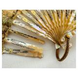 Antique Hand-Painted Folding Fan with Elegant Tiffany and Co Box