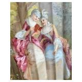 Antique Hand-Painted Folding Fan with Elegant Tiffany and Co Box