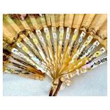 Antique Hand-Painted Folding Fan with Elegant Tiffany and Co Box