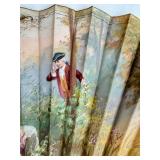 Antique Hand-Painted Folding Fan with Elegant Tiffany and Co Box