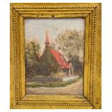 Miniature Original Oil on Board Framed Painting