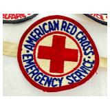 Set of 3 Vintage American Red Cross Service Patches