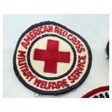 Set of 3 Vintage American Red Cross Service Patches