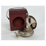 Vintage Goliath Pocket Watch with Leather Travel Case