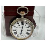 Vintage Goliath Pocket Watch with Leather Travel Case