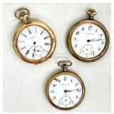 Three Vintage Pocket Watches
