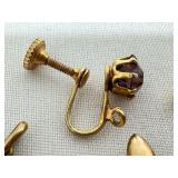 Vintage 14K Gold Earring and Jewelry Set with Unique Locket