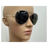 Vintage Aviator Sunglasses with Dark Lenses