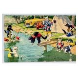 Set of 6 Vintage Mainzer Postcards by Max Kunzli